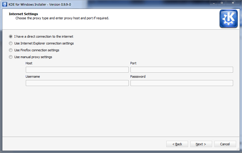 Configuración del proxy