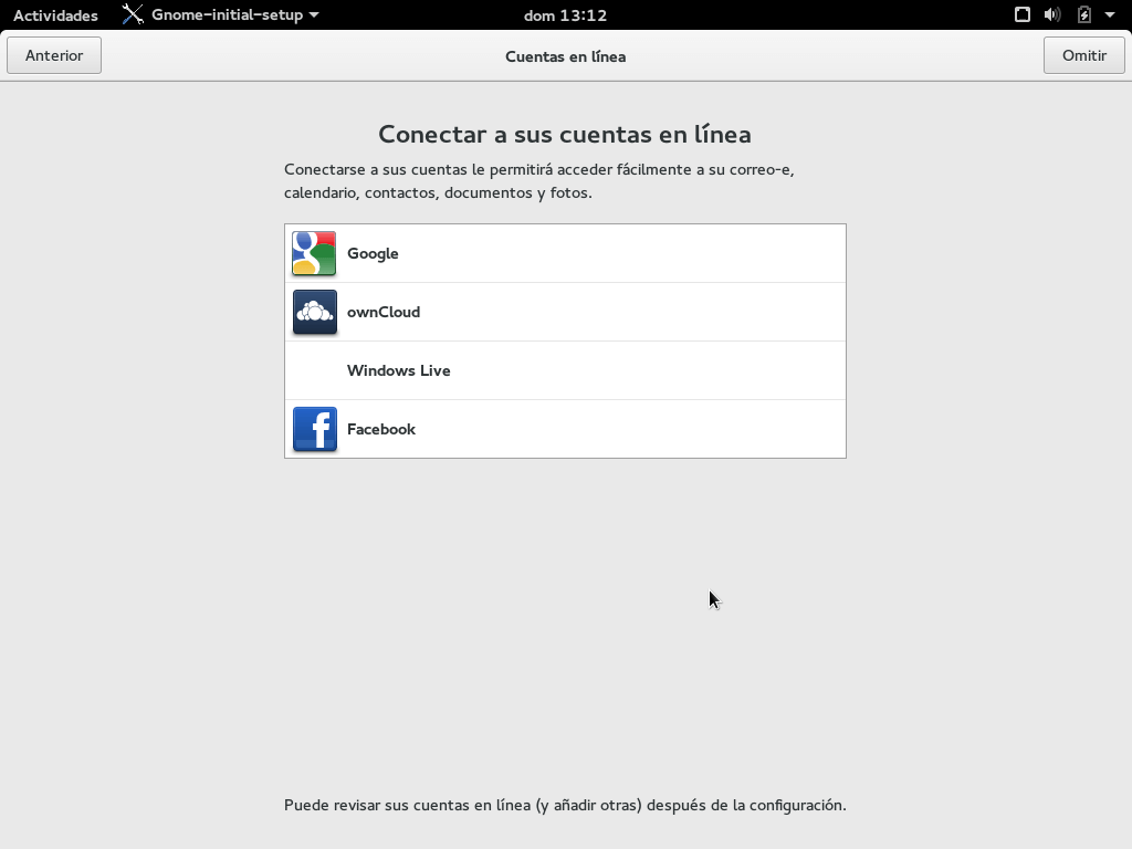 Configuración de las cuentas en línea