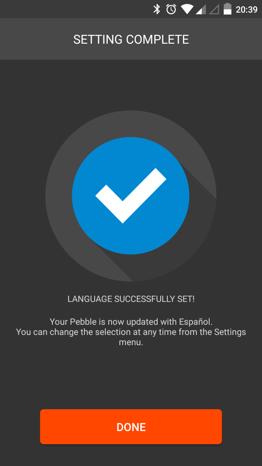Idioma instalado