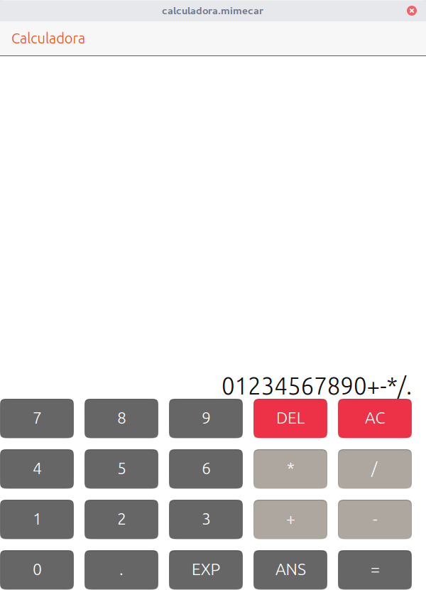 Estado de la calculadora