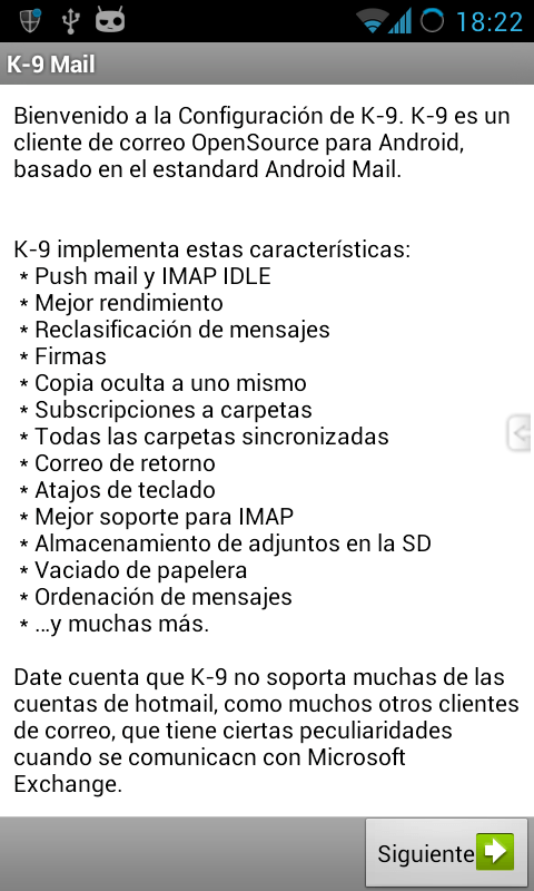 Pantalla inicial