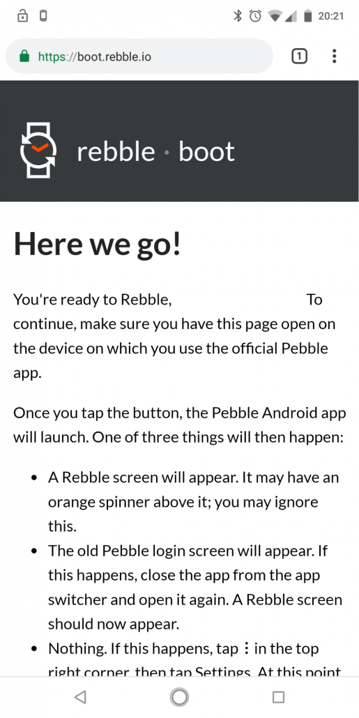 Cambiar el servidor de la tienda al servidor de Rebble