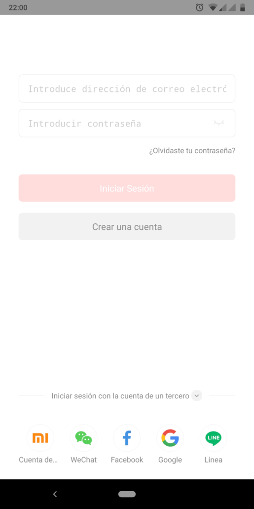 Inicio de sesión de Amazfit Bip