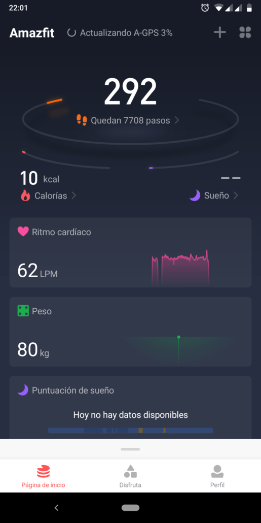 Sincronización de los datos