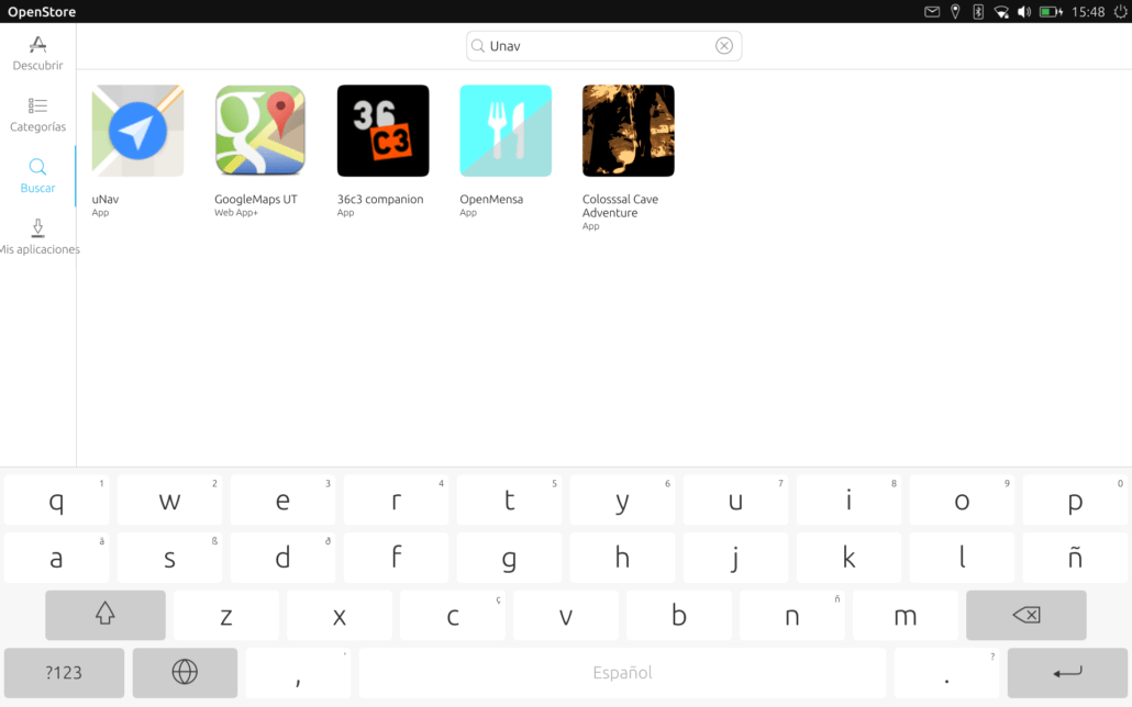 Buscar aplicaciones en OpenStore