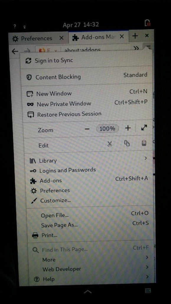 Menú de Firefox