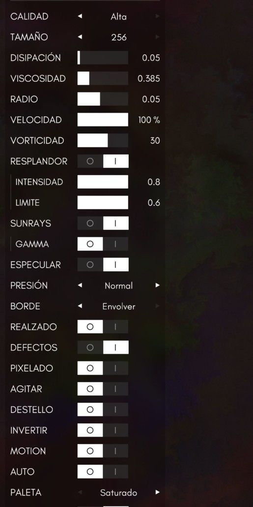 Opciones de configuración 1