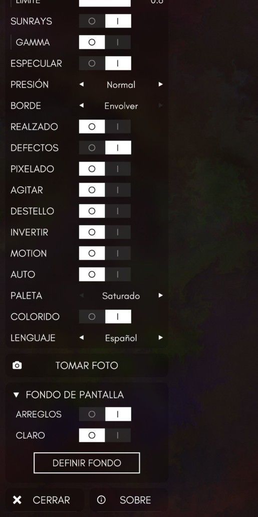 Opciones de configuración 2