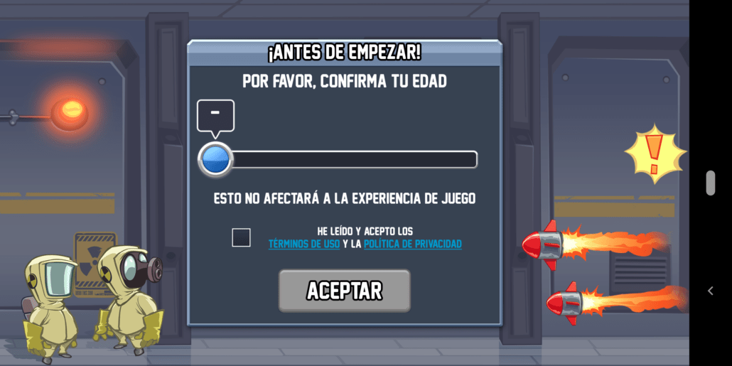 Selección de la edad mínima
