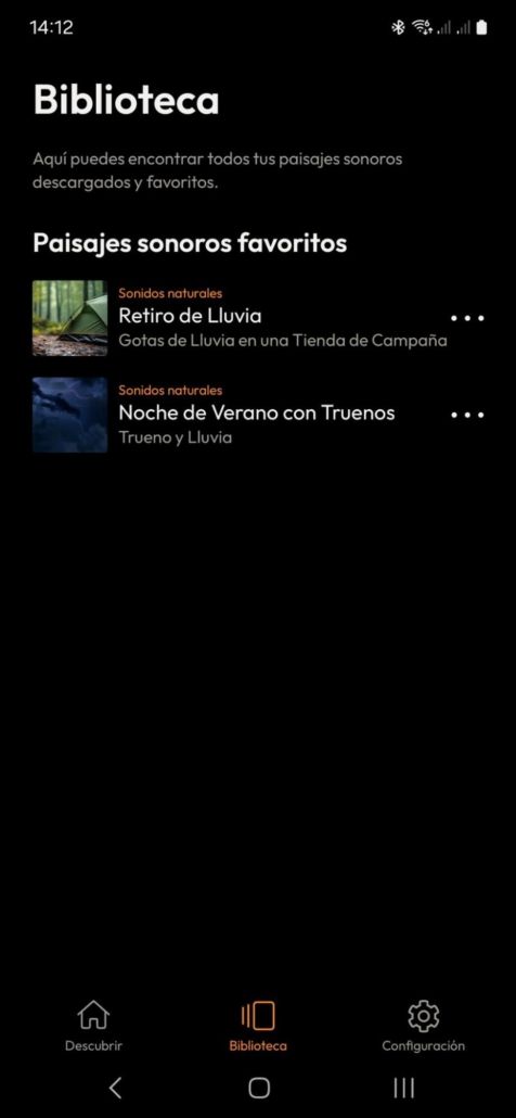 Biblioteca de paisajes sonoros