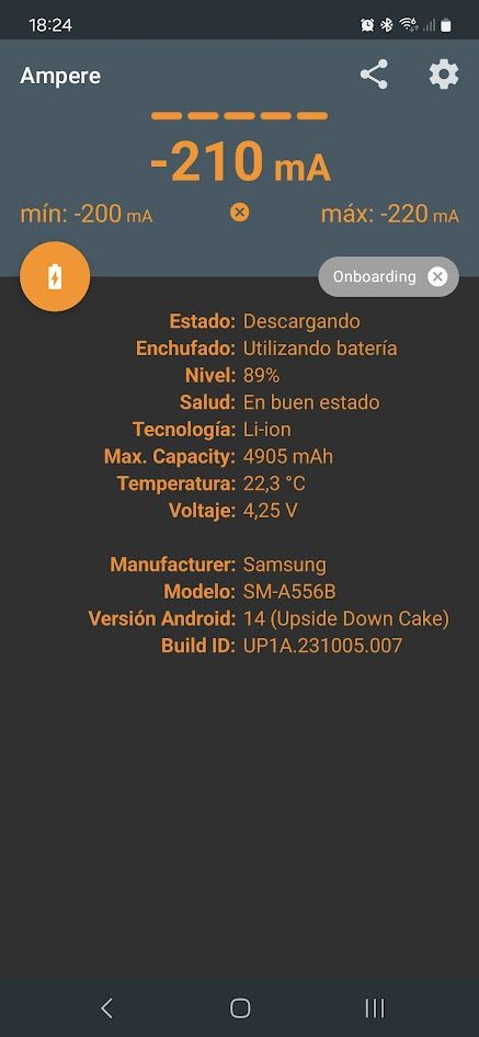 Descarga de la batería