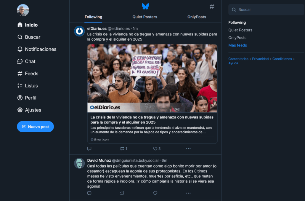 Timeline de BlueSky