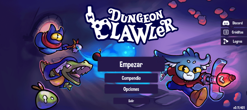 Dungeon Crawler - Pantalla inicial
