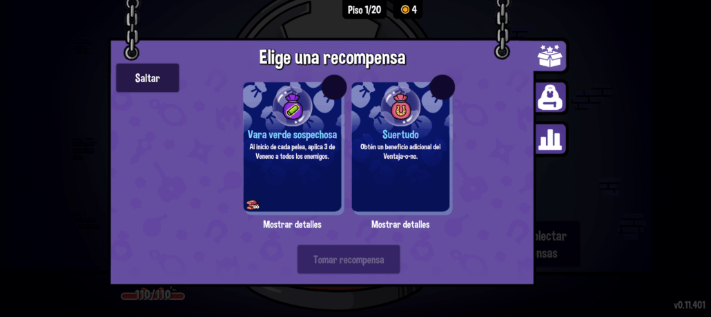 Dungeon Crawler - Recompensas de jefe