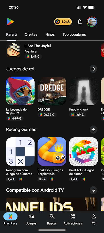 Aplicaciones de pago con el precio original